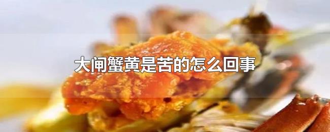 大闸蟹黄是苦的怎么回事 大闸蟹黄是苦的怎么回事