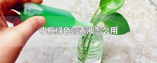 小瓶绿色营养液怎么用 小瓶绿色营养液怎么用