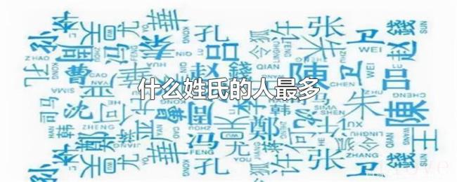 什么姓氏的人最多 什么姓氏的人最多