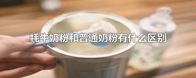 牦牛奶粉和普通奶粉有什么区别
