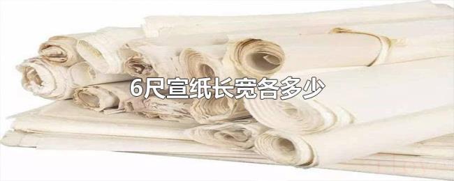 6尺宣纸长宽各多少