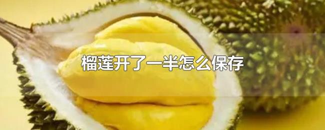 榴莲开了一半怎么保存 榴莲开了一半怎么保存