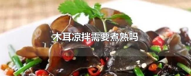 木耳凉拌需要煮熟吗