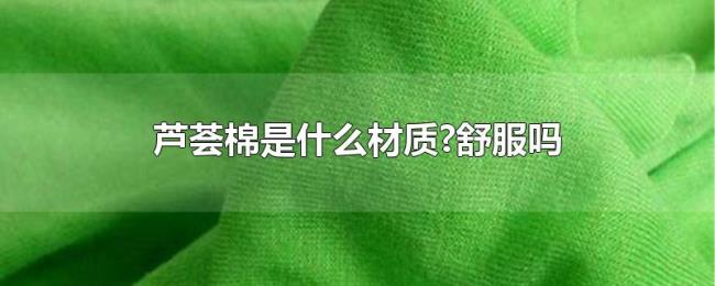 芦荟棉是什么材质?舒服吗 芦荟棉是什么材质?舒服吗