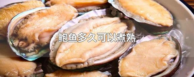 鲍鱼多久可以煮熟