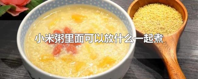 小米粥里面可以放什么一起煮
