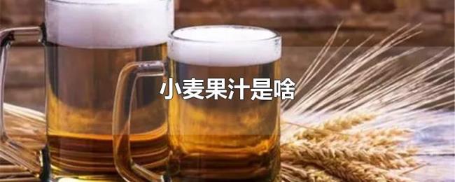 小麦果汁是啥