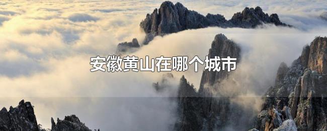 安徽黄山在哪个城市