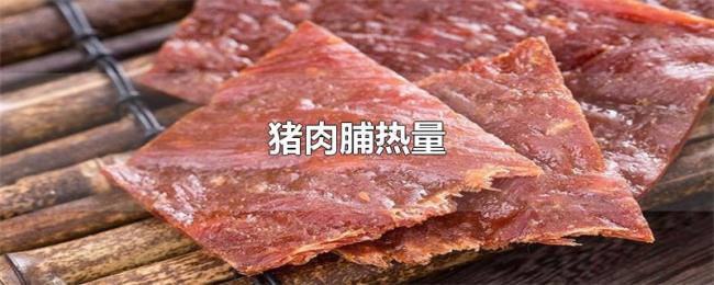 猪肉脯热量 猪肉脯热量