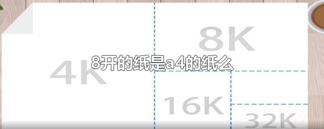 8开的纸是a4的纸么 8开的纸是a4的纸么