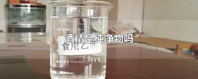 酒精是纯净物吗