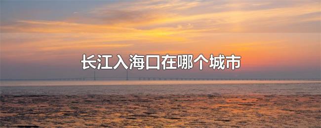 长江入海口在哪个城市 长江入海口在哪个城市