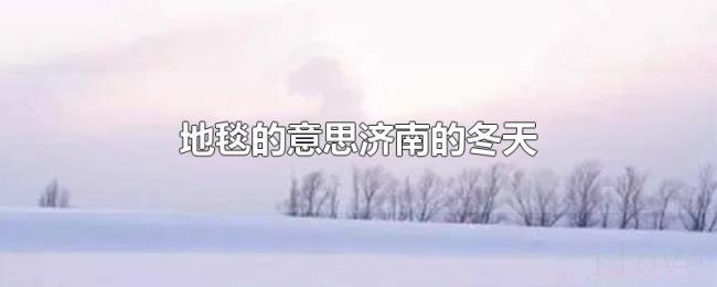 地毯的意思济南的冬天