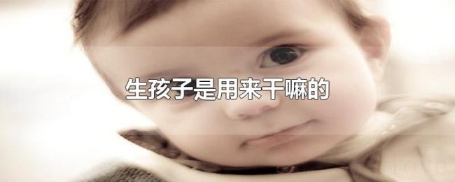 生孩子是用来干嘛的 生孩子是用来干嘛的