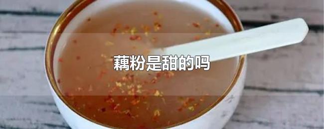藕粉是甜的吗 藕粉是甜的吗