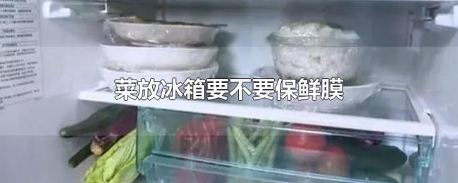 菜放冰箱要不要保鲜膜