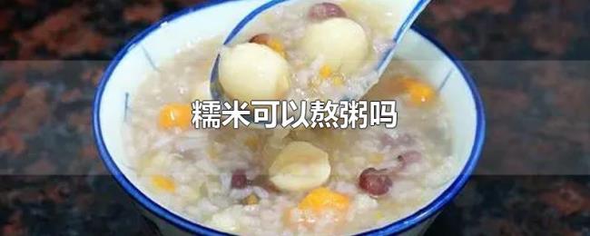 糯米可以熬粥吗 糯米可以熬粥吗