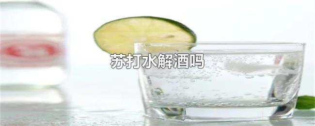 苏打水解酒吗