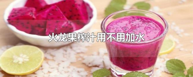 火龙果榨汁用不用加水 火龙果榨汁用不用加水