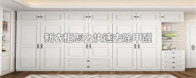 新衣柜怎么快速去除甲醛