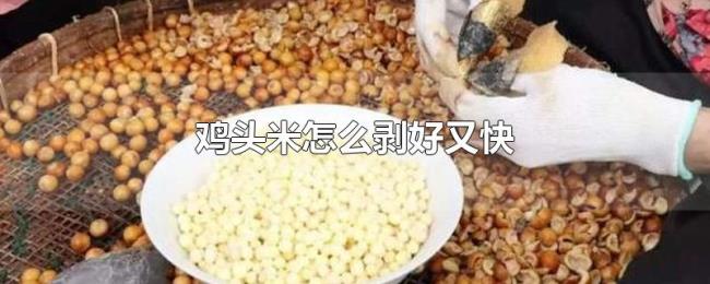 鸡头米怎么剥好又快
