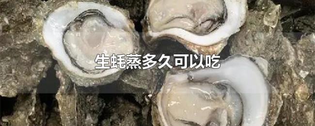 生蚝蒸多久可以吃