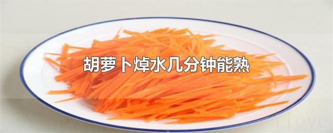 胡萝卜焯水几分钟能熟