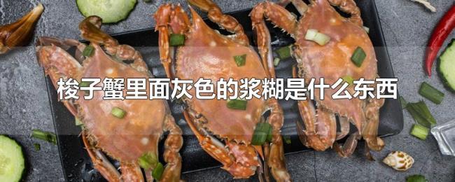 梭子蟹里面灰色的浆糊是什么东西