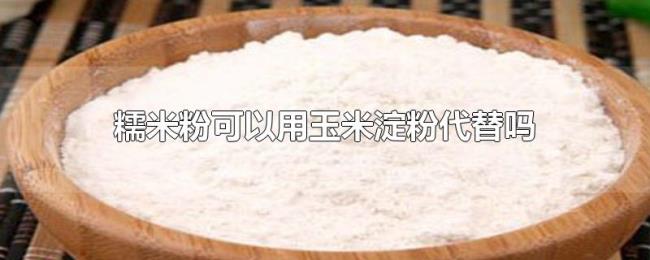 糯米粉可以用玉米淀粉代替吗