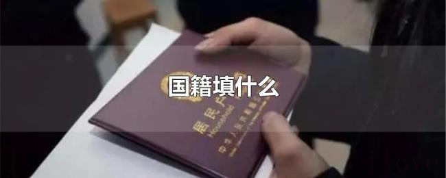 国籍填什么