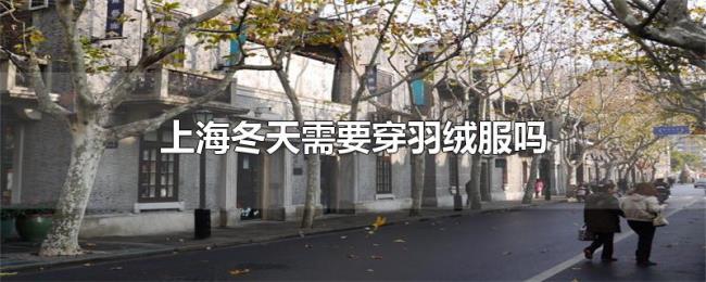 上海冬天需要穿羽绒服吗