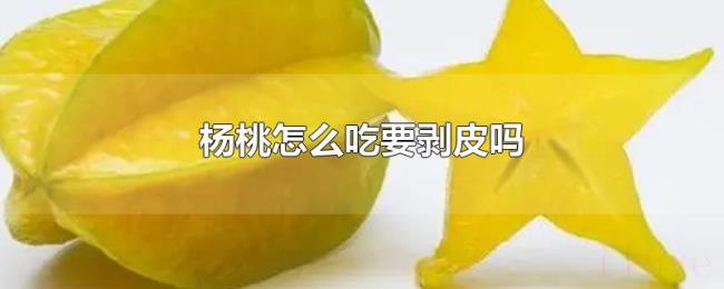 杨桃怎么吃要剥皮吗