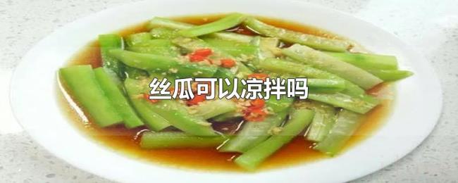 丝瓜可以凉拌吗 丝瓜可以凉拌吗