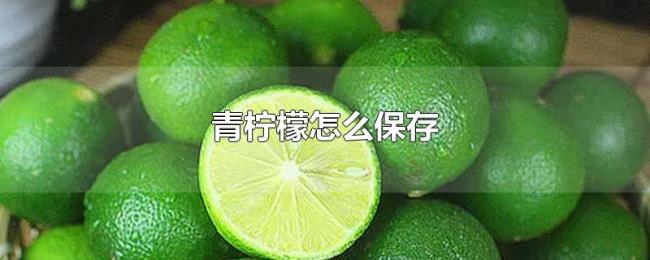 青柠檬怎么保存 青柠檬怎么保存