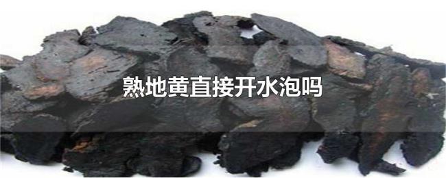熟地黄直接开水泡吗 熟地黄直接开水泡吗