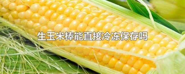 生玉米棒能直接冷冻保存吗