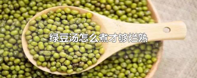 绿豆汤怎么煮才够烂熟 绿豆汤怎么煮才够烂熟