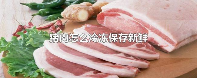 猪肉怎么冷冻保存新鲜 猪肉怎么冷冻保存新鲜