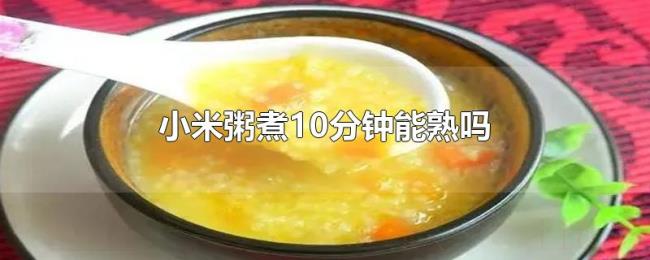 小米粥煮10分钟能熟吗 小米粥煮10分钟能熟吗
