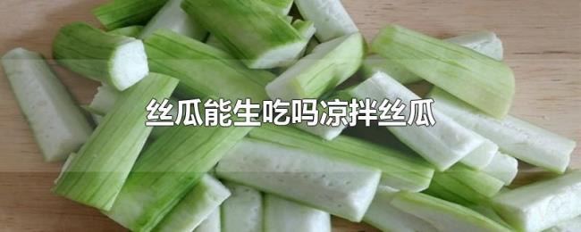 丝瓜能生吃吗凉拌丝瓜 丝瓜能生吃吗凉拌丝瓜