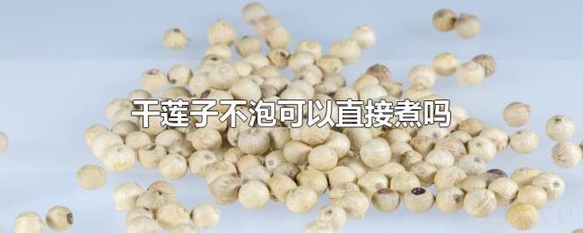 干莲子不泡可以直接煮吗