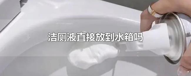 洁厕液直接放到水箱吗 洁厕液直接放到水箱吗
