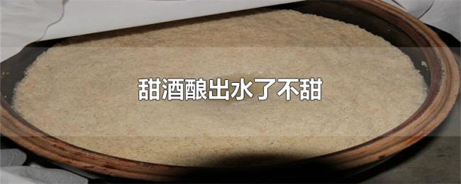 甜酒酿出水了不甜