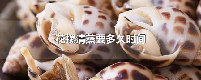 花螺清蒸要多久时间 花螺清蒸要多久时间