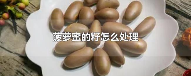 菠萝蜜的籽怎么处理 菠萝蜜的籽怎么处理
