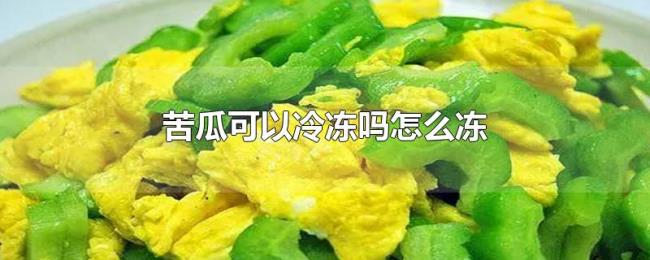 苦瓜可以冷冻吗怎么冻