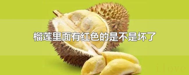榴莲里面有红色的是不是坏了 榴莲里面有红色的是不是坏了