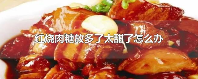 红烧肉糖放多了太甜了怎么办