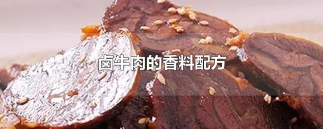 卤牛肉的香料配方