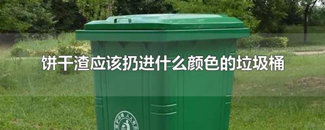 饼干渣应该扔进什么颜色的垃圾桶